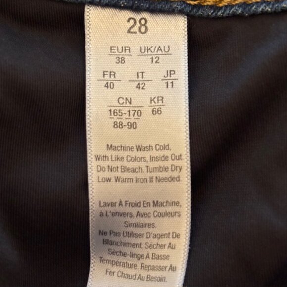 Spanx By Sara Blakely Wmn’s Dark Rinse Blue Denim The Slim-X Skinny Jeans Sz 28 - Picture 7 of 8